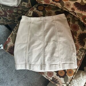 Cream Free People Mini Skirt